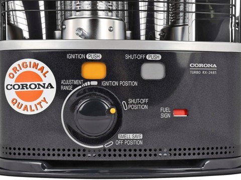 Piecyk naftowy knotowy CORONA RX 3085 3 kW do 45m2 + nafta TOSAINE 20 lit.