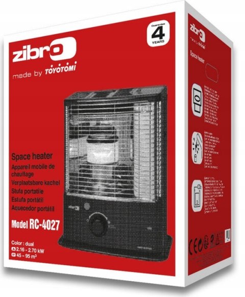 Piecyk naftowy knotowy Zibro RC4027 3kW podwójna komora czujnik CO2 do 40m2