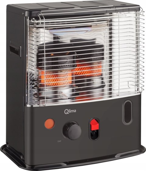 Piecyk naftowy, knotowy Qlima 2,4 kW czarny
