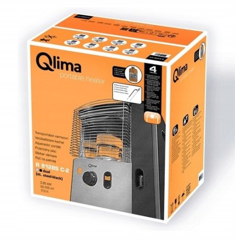 Qlima R8128S piecyk naftowy knotowy podwója komora spalania 2.9 kW do 40 m2